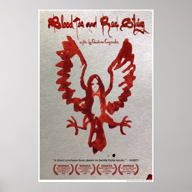 Chá de Sangue Médio e Poster de Corda Vermelha (Frente)