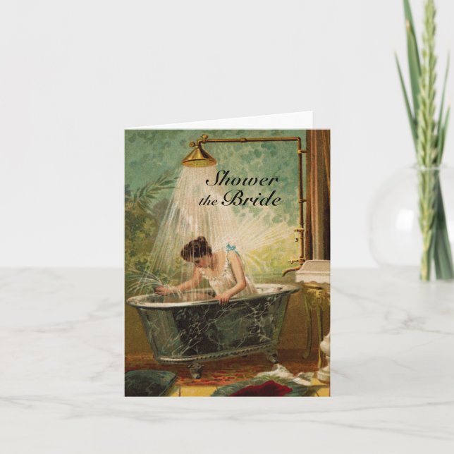 Chá do Convite para Cartão de Nota de Noiva (Frente)