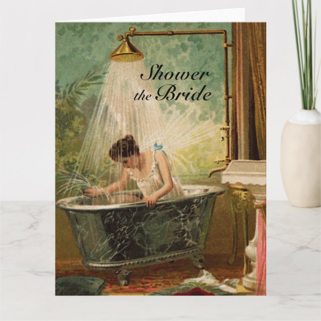 Chá do Grande Cartão de Saudação da Noiva (Frente)