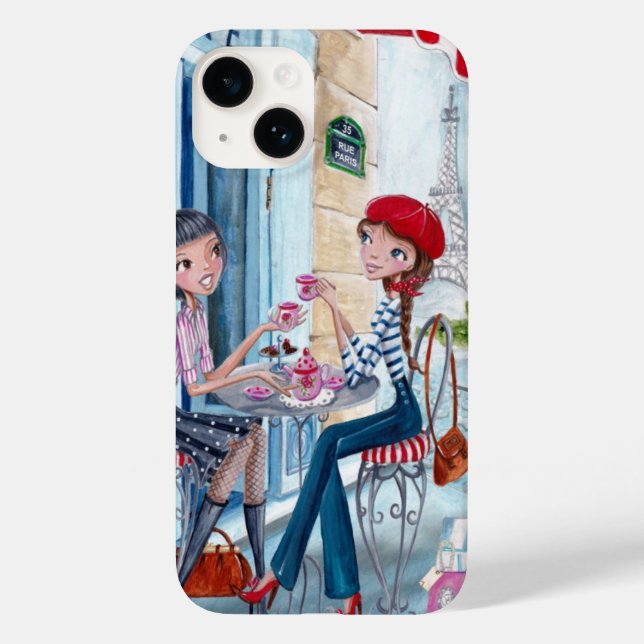Chá em Paris Meninas | capa para Iphone 7 (Verso)