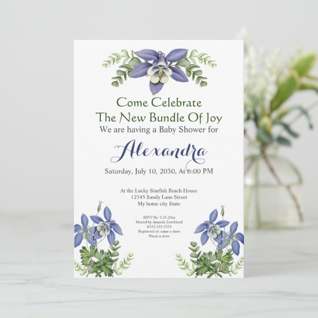 Chá Floral Bebezinho Azul Columbina (Em pé/Frente)