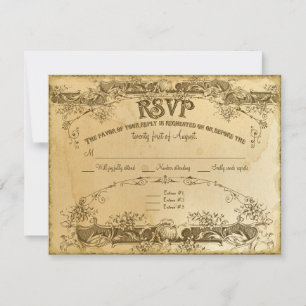 Chá Manchado Casamento Vintage 2 - Convite Convite