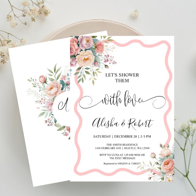 Chá-Os Com O Convite De Chá Casais De Amor (Criador carregado)