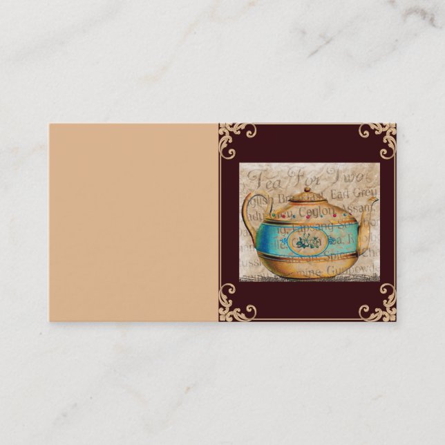 Chá para dois Cartão de visita (Frente)