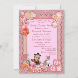 Chá-rosa-rosa para-bebê Envia Convite