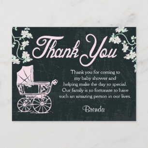 Chá Vintage Chalkboard Obrigado Cartões