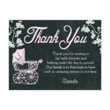 Chá Vintage Chalkboard Obrigado Cartões