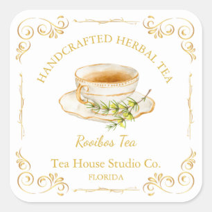 Chá Vintage Rooibos Etiqueta Quadrada