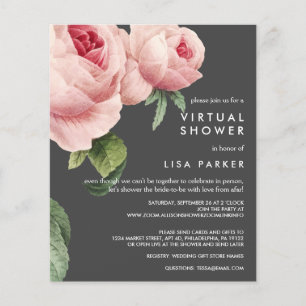 Chá Virtual DE CASAMENTO Rosa Rosa cor-de-rosa co