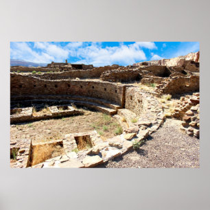 Chaco Canyon Pueblo Bonito, Poster do Novo México
