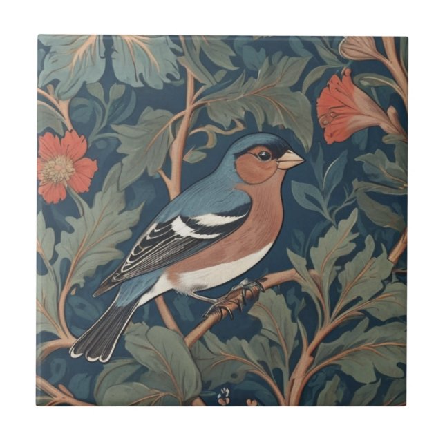 Chaffinch William Morris estilo Face direita Pássa (Frente)