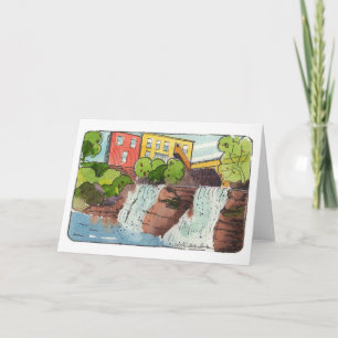 Chagrin Cai com Cartão de Nota Dobrada