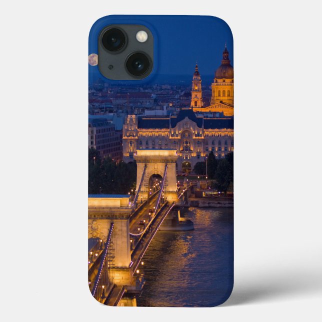 Chain Bridge and Full Moon at Night (Verso)