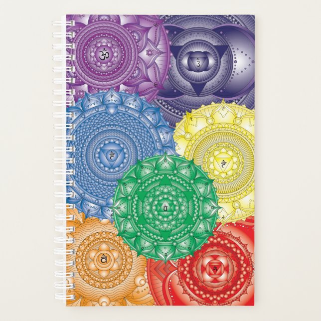 Chakra Collage Mandala - Planejador Multicolores (Frente)