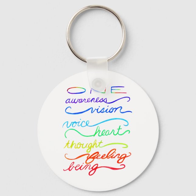 Chakra One Inspiration Word Art Chaveiro (Frente)