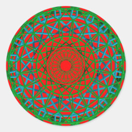 Chakra verde, vermelho, adesivo azul