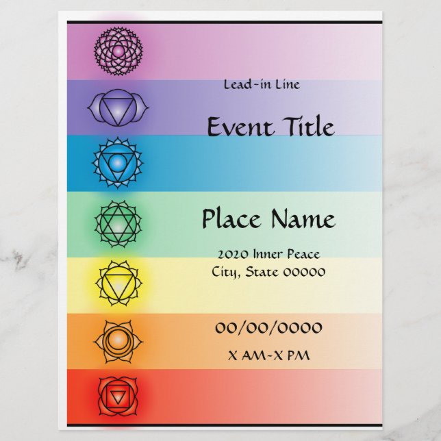 Chakras 8,5 x 11 Event Flyer 2 (Frente)