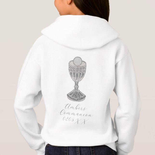 Chalice de comuna prateada LB e Hoodie personaliza (Verso)