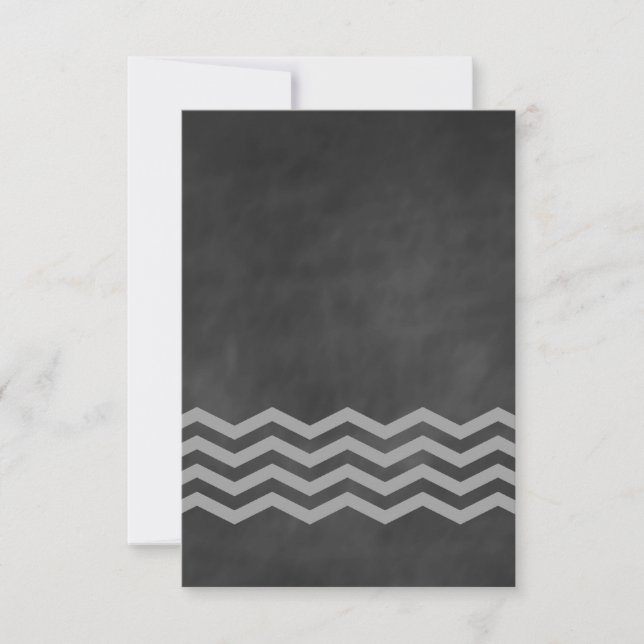 Chalkboard Chevron RSVP (Frente)