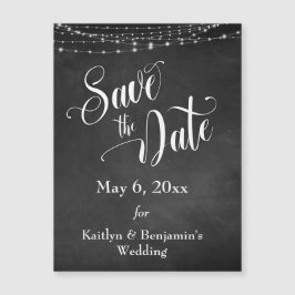 Chalkboard e luzes salvam a placa magnética de dat