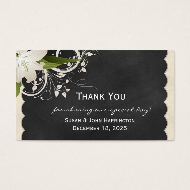 Chalkboard e White Lily Obrigado (Frente)