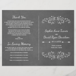 Chalkboard Flourish e Swirl | Programa Casamento