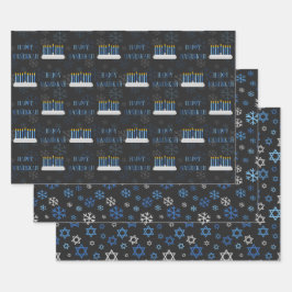 Chalkboard Hanukkah Snowflakes & Stars