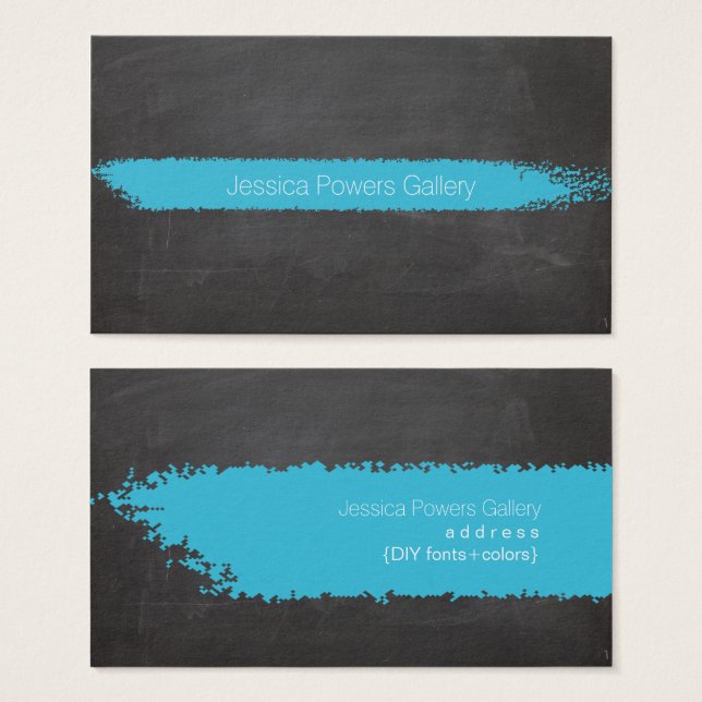 Chalkboard PixDezines/Giz Azul Aqua (Frente & Verso)