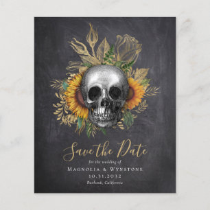 Chalkboard Skull Gothic Halloween Salve a data