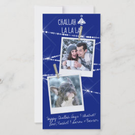 Challah Days Hanukkah 2-Photo Holiday Card | Azul