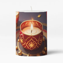 Chama Festiva com Vela: Especial Diwali