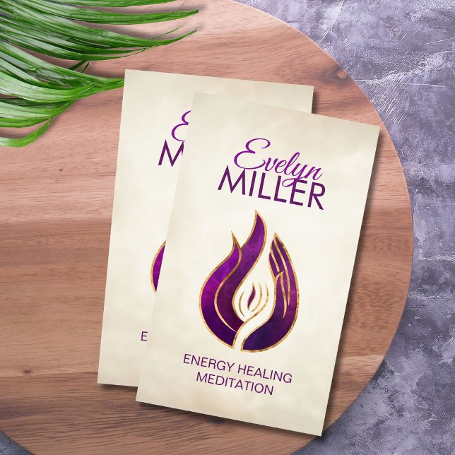 Chama violeta - Cartão de visita de chama roxa (Criador carregado)