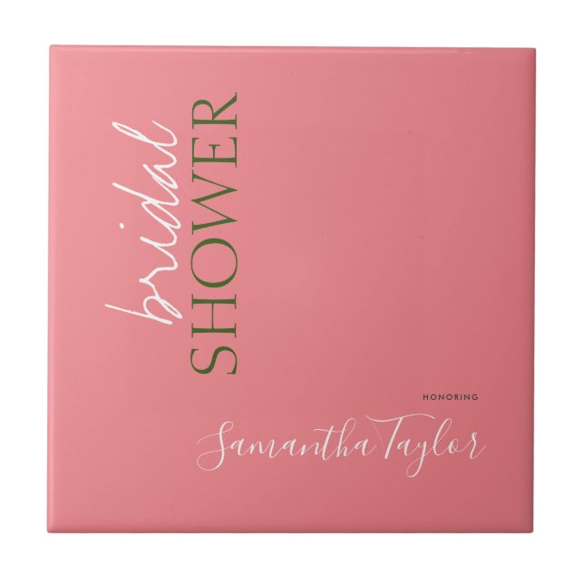 Chamada Chic Caligrafia Minimalista Chá de Noiva (Frente)