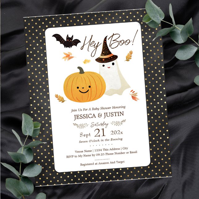 Chamada de Boo Festa de Bebê de Halloween Folha de (Criador carregado)