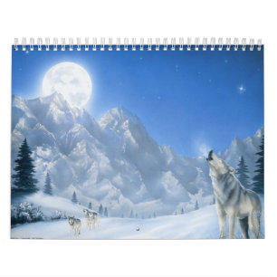 Chamada de calendários do lobo