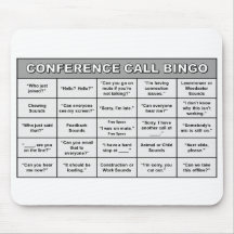Chamada de Conferência Bingo Mousepad