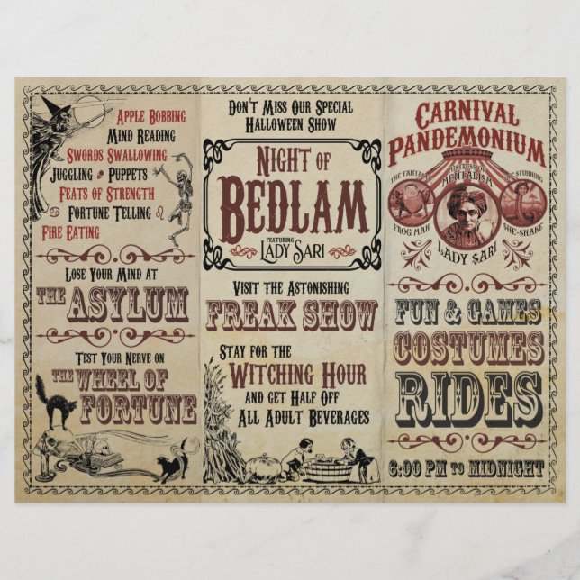 Chamada de Cthulhu - Carnaval de Madness Flyer (Frente)