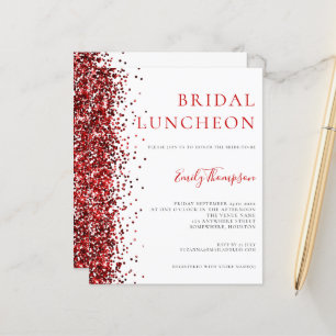 Chamada de Luncheon Vermelho de Bridal de Orçamen