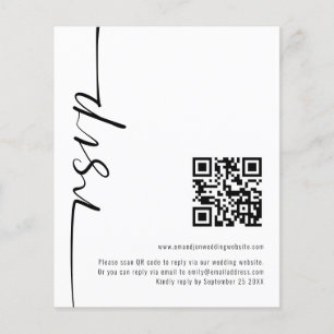 Chamada de Orçamento Caligrafia Código QR Casament
