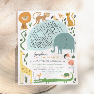 Chamada de orçamento para todos os animais da fest