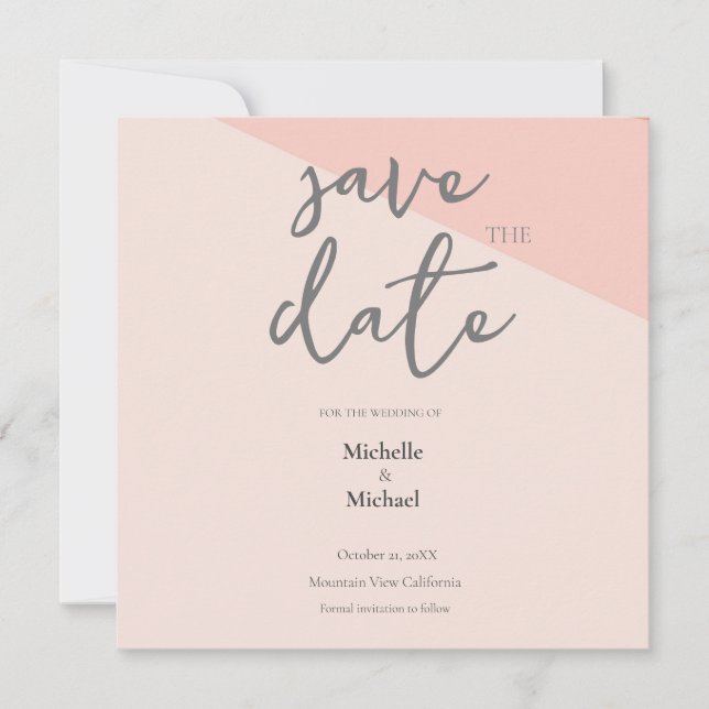 Chamada de Script Casamento Moderno Save the Date (Frente)