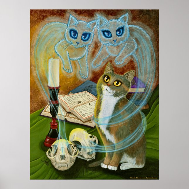 Chamando Antigos Amigos, Ghost Cats Art Poster (Frente)