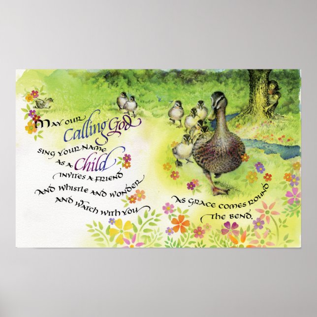 Chamando Deus, 20" x 12,5", Impressão (Frente)