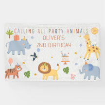 Chamando Todos Animais de Festa Safari Zoo Anivers