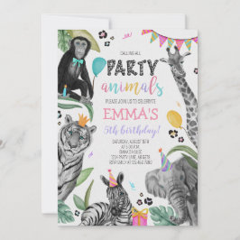 Chamando todos os animais da festa Convite de aniv