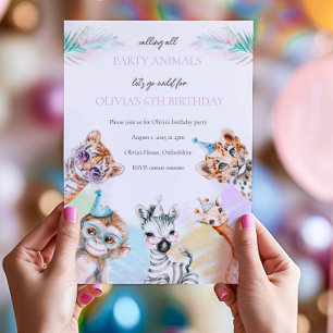 Chamando todos os animais da festa Convite de aniv