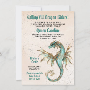 Chamando todos os Dragões para o Convite de Aniver