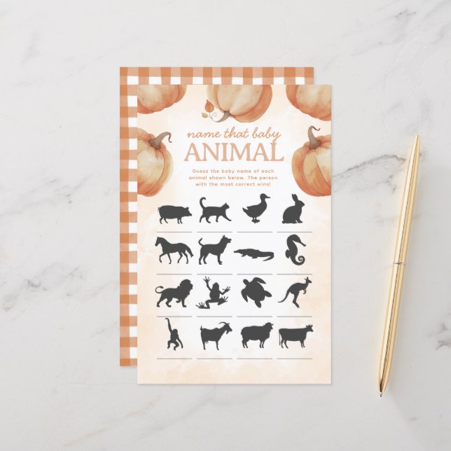 Chamar Nome da Abóbora que Jogo do Chá de fraldas  (Frente/Verso In Situ)