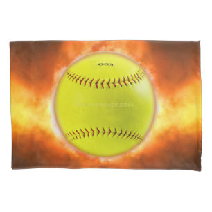 Chamas de bola de fogo de softball amarelo do Slip