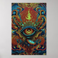 Chamas visionárias: Poster espiritual